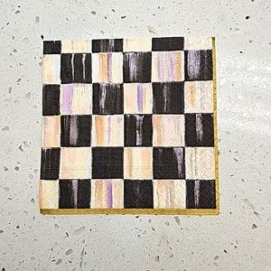 Lot of 15 MacKenzie-Childs Courtly Check Paper Beverage Napkins